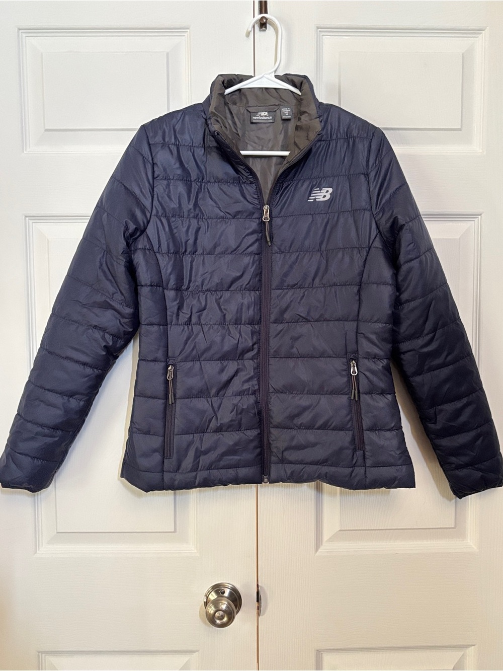 New Balance Women’s M Navy Blue Lightweight Quilted Puffer Jacket Full Zip